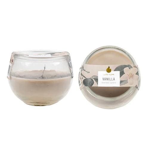 Candle Scented in Glass Ball Jar Vanilla 10x8cm