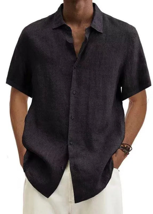 Mens Linen Button Shirt