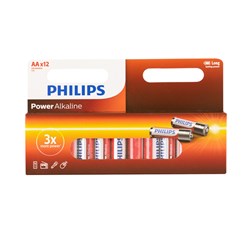 Battery Philips Alkaline AA 12Pk