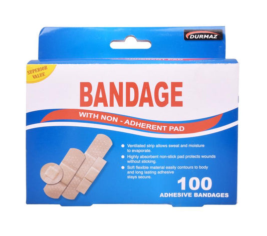 100PK Adhesive Bandages - Assorted Sizes Value Series