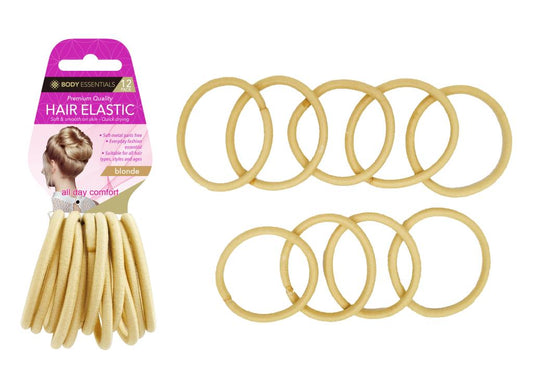 Hair Elastics - (12PK) - Blonde Hair Series