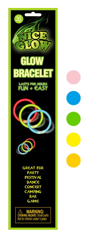 Glow in the Dark Novelty Bracelets - 3PK