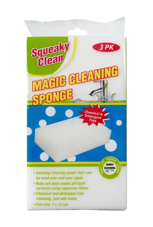 3PK Magic Cleaning Sponges - 7CM x 12CM