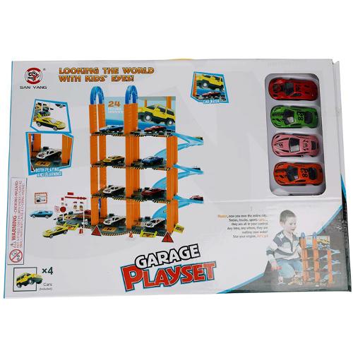 Garage Playset w/4 cars