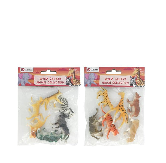 6Pk Wild Safari Animal Collection