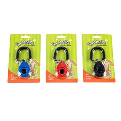 Dog Training Clicker 3 Asstd Colours Pk1