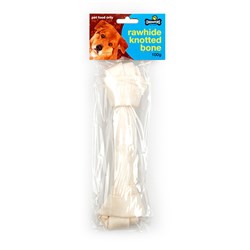 Dog Beef Rawhide Knotted Bone 23cm Pk1 100g