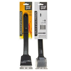 BBQ Brush w Scraper PP Handle 29.5cm