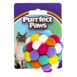 Cat Toy Colourful Pom Pom Ball