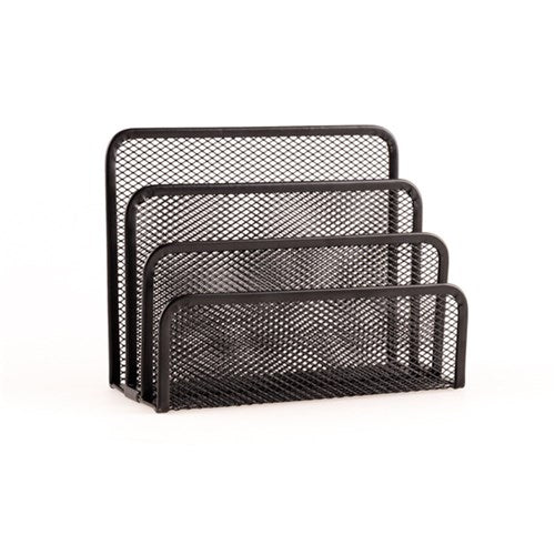 Holder Document Sorter Metal Mesh Black 17.5x7.7x13.8cm