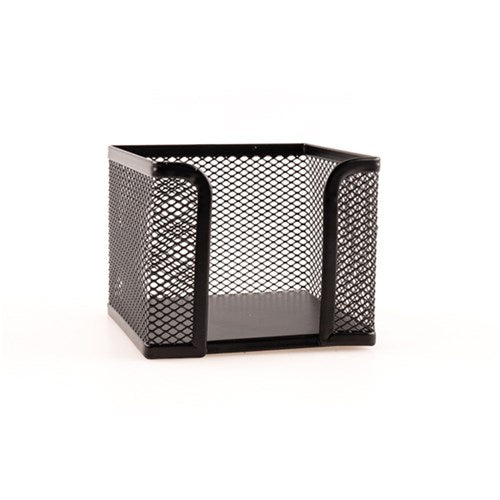 Holder Memo Metal Mesh Black 10x10x8cm