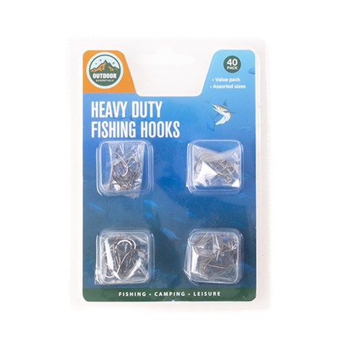 Fishing Hooks Heavy Duty 40Pk