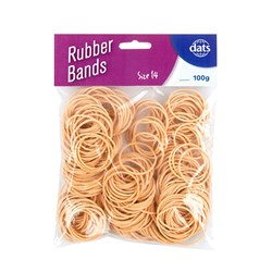 Band Rubber 100g Brown Mixed Sizes