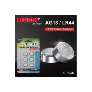 Allday Button Cell Batteries / Pack of 6 LR44