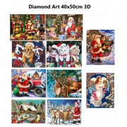 CANVAS DIAMOND ART 5D 40X50CM 10ASST XMAS