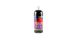 400ML WASHABLE PAINT- BLK [12/0]