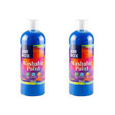 400ML WASHABLE PAINT- BLUE [12/0]