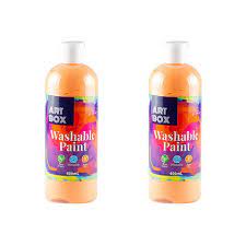 400ML WASHABLE PAINT- ORANGE [12/0]