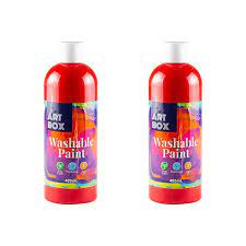 400ML WASHABLE PAINT- RED [12/0]