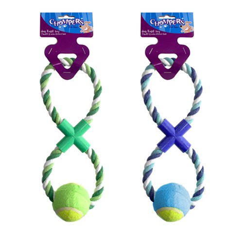 Dog Toy Figure 8 Bungee Ball 3 Asstd Tails